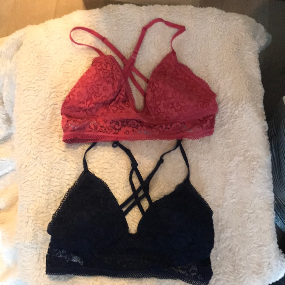Two target lace bralettes